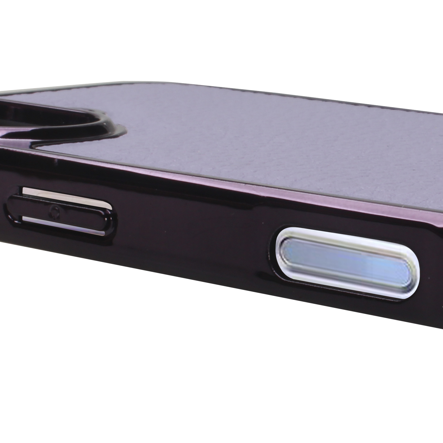 PU Leather Phone Case with Metallic Frame
