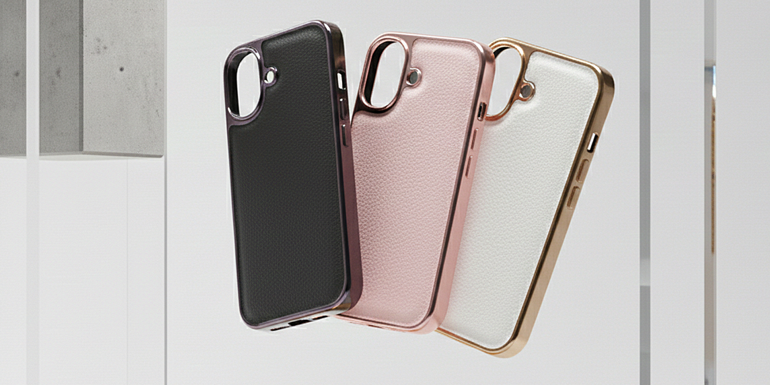 Triwood Tech PU leather phone case with metallic frame for OEM ODM manufacturing