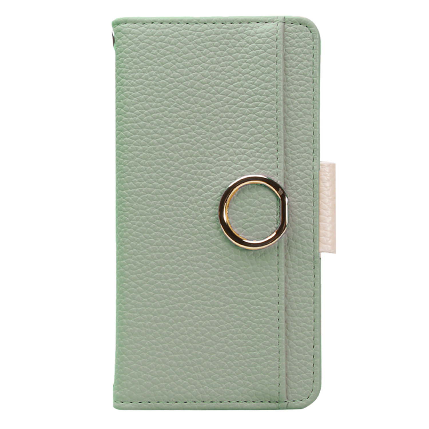 Premium leather case with chic gold‑tone ring, Three card slots for organized daily essentials, Foldable back offering stable hands‑free viewing, Magnetic closure providing secure full‑body protection, Triwood Tech luxury leather flip phone case, OEM ODM 