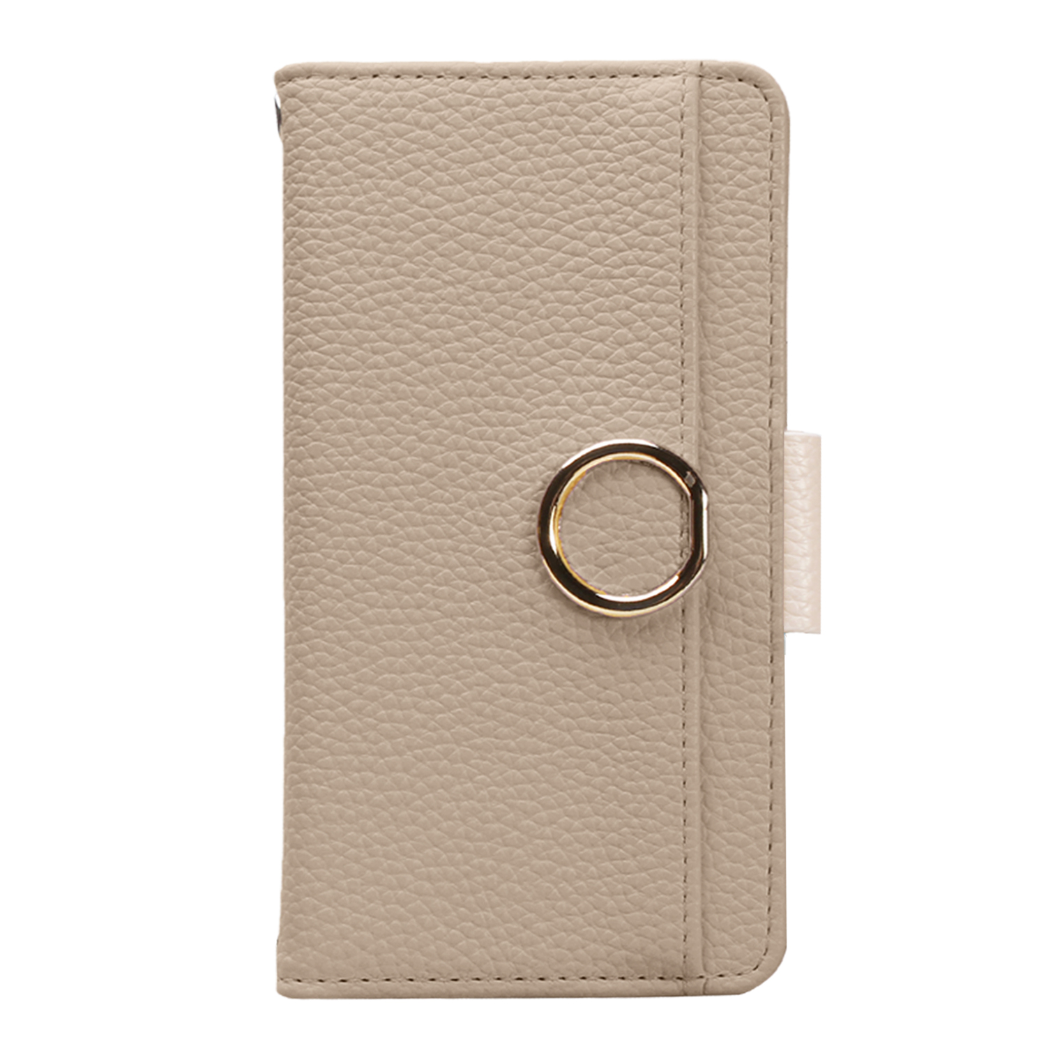 Premium leather case with chic gold‑tone ring, Three card slots for organized daily essentials, Foldable back offering stable hands‑free viewing, Magnetic closure providing secure full‑body protection, Triwood Tech luxury leather flip phone case, OEM ODM 